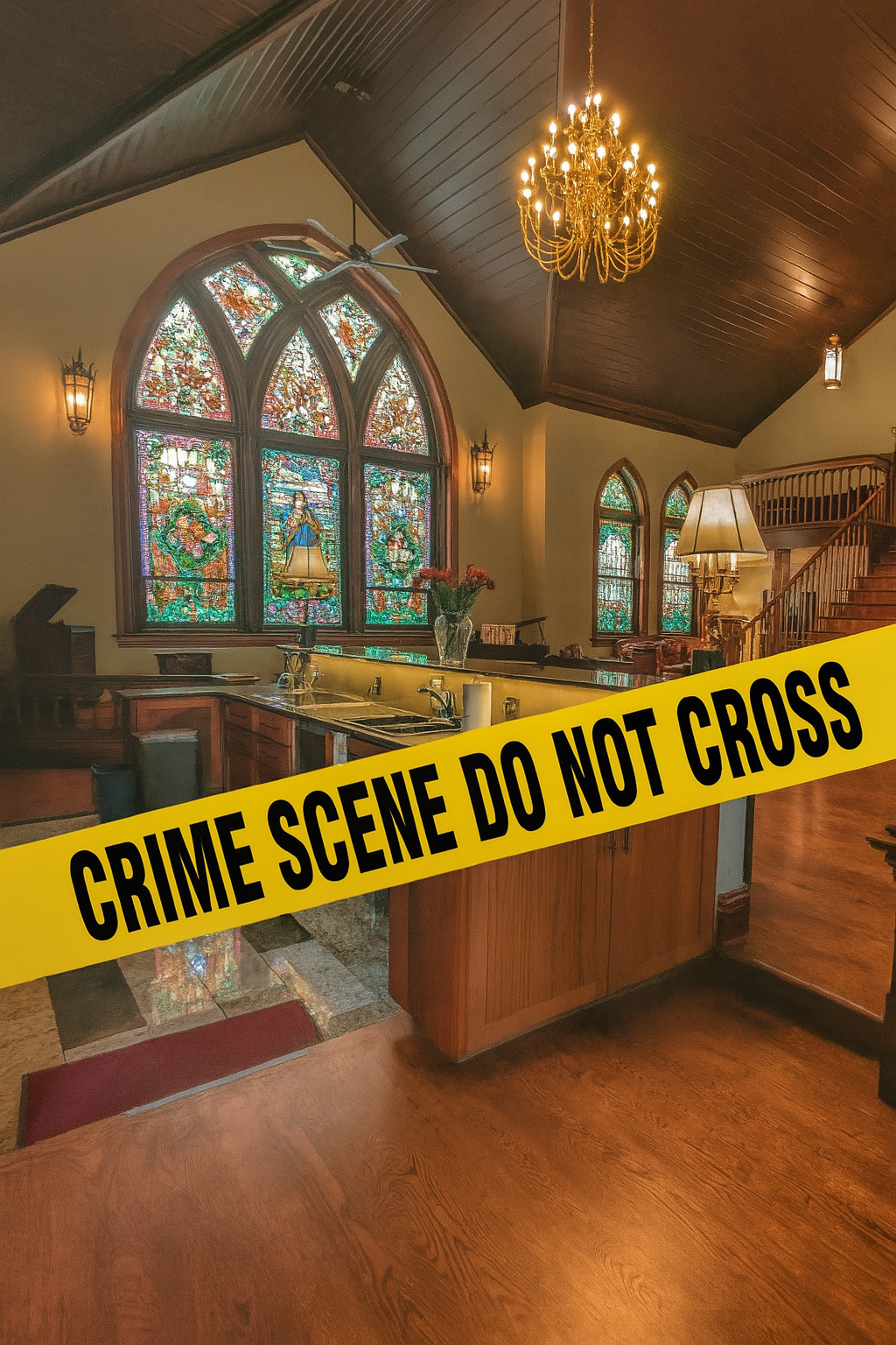 Gothic dining room perfect for mystery dinner events